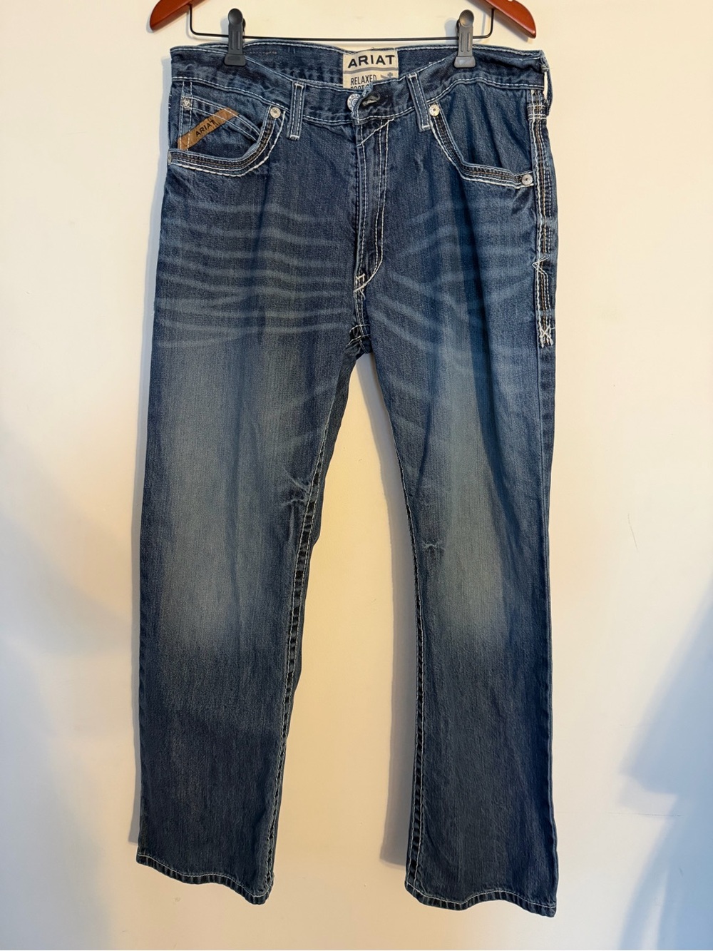 Ariat Men’s Relaxed Dark Indigo Washed Jeans